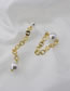 Fashion Golden Pearl Chain Tassel Alloy Long Earrings