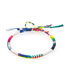 Fashion White Handmade Wax Rope Woven Mixed Color Bracelet