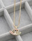 Fashion Eyelashes Gold Micro-set Zircon Eye Hollow Hanging Necklace