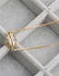 Fashion Golden White Zirconium Shell Micro-set Zircon Shell Hollow Hanging Necklace