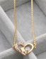 Fashion Golden Arrow Through The Heart Copper Micro-set Zircon Love Circle Geometric Necklace