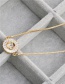 Fashion Heart Gold Micro-set Zircon Love Geometric Necklace