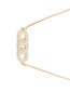 Fashion Round Golden Copper Micro-set Zircon Love Cross Cutout Necklace