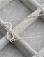 Fashion Silver Copper Micro-set Zircon Hollow Cross Necklace