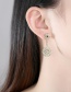 Fashion Golden Copper Inlay Zirconium Geometric Round Earrings