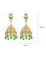 Fashion Golden Wind Chime Tassel Copper Inlaid Zirconium Alloy Earrings