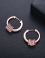Fashion Black Zirconium Copper-inlaid Zirconium Geometric Cylindrical Earrings