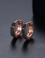 Fashion Red Zirconium Double Row Copper Inlaid Zircon Earrings