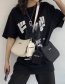 Fashion Black Letter Embroidered Shoulder Bag
