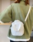 Fashion Green Solid Color Multi-pocket Stitching Shoulder Bag