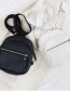 Fashion Black Solid Color Pu Leather Chain Shoulder Bag