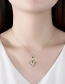 Fashion 18k Copper-inlaid Zircon Starburst Geometric Necklace