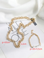 Fashion Golden Alloy Chain Natural Stone Necklace Bracelet Set