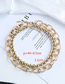 Fashion Golden Alloy Chain Resin Bead Necklace Set