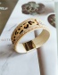 Fashion Leopard Stitching Multilayer Bracelet With Diamond Pu Leather Leopard Pattern Magnet Buckle