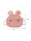 Fashion Pink Bunny Animal Print Twisted Shoulder Messenger Bag