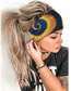 Fashion Yellow Spiral Printed Fitness Yoga Sports Wide-brimmed Hair Band