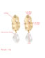 Fashion Golden Alloy Imitation Pearl Irregular Bump Earrings