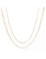 Fashion Golden Alloy Imitation Pearl Chain Multi-layer Necklace