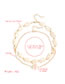Fashion Golden Alloy Cross Chain Shaped Pearl Necklace