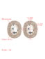 Fashion Golden Oval-shaped Glass Diamond Geometric Alloy Earrings