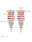 Fashion Color Diamond Tassel Claw Chain Alloy Earrings