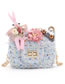 Fashion Rabbit-white Flower Lock Chain Child Shoulder Messenger Bag
