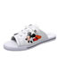 Fashion White Open-toe Mickey Mouse Printed Sandals And Slippers