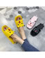 Fashion Pink Pikachu Expression Wet Horizontal Slippers