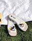 Fashion Yellow Mickey Transparent Strap Sandals And Slippers