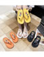 Fashion Orange Mickey Print Flat Sandals