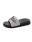 Fashion Silver Mickey Rhinestone Thick-bottomed Muffins And Flat Sandals