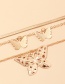 Fashion Golden Hollow Butterfly Alloy Multi-layer Necklace