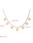Fashion 18k Gold Butterfly Brass White Gold Plated Zircon Necklace