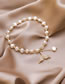 Fashion Golden Round Bead Natural Freshwater Pearl Mermaid Tail Bracelet