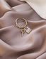 Fashion Golden Micro-set Zircon Key Lock Chain Ring
