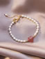 Fashion Pink Natural Freshwater Pearl Strawberry Crystal Love Bracelet