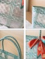 Fashion Large Green Plastic Transparent Woven Silk Scarf Handbag