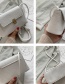Fashion White Crocodile-lock Shoulder Bag