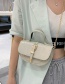 Fashion White Chain Shoulder Bag With Crocodile Pattern Buckle