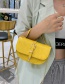 Fashion Yellow Chain Shoulder Bag With Crocodile Pattern Buckle