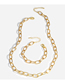 Fashion Necklace 60+5cm Thick Chain Alloy Hollow Bracelet Necklace