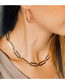Fashion Necklace 40+5cm Thick Chain Alloy Hollow Necklace Bracelet
