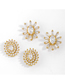 Fashion Golden Flower-set Diamond Earrings