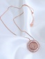 Fashion Q Round Alphabet Necklace With Copper And Zircons