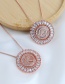 Fashion Y Round Alphabet Necklace With Copper And Zircons