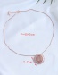 Fashion T Round Alphabet Necklace With Copper And Zircons