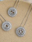 Fashion W Round Alphabet Necklace With Copper And Zircons