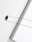 Fashion Purple Geometric-wrapped Natural Stone Alloy Necklace