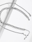Fashion Silver Snake Chain Flat Pressed Chain Alloy Key Multilayer Necklace